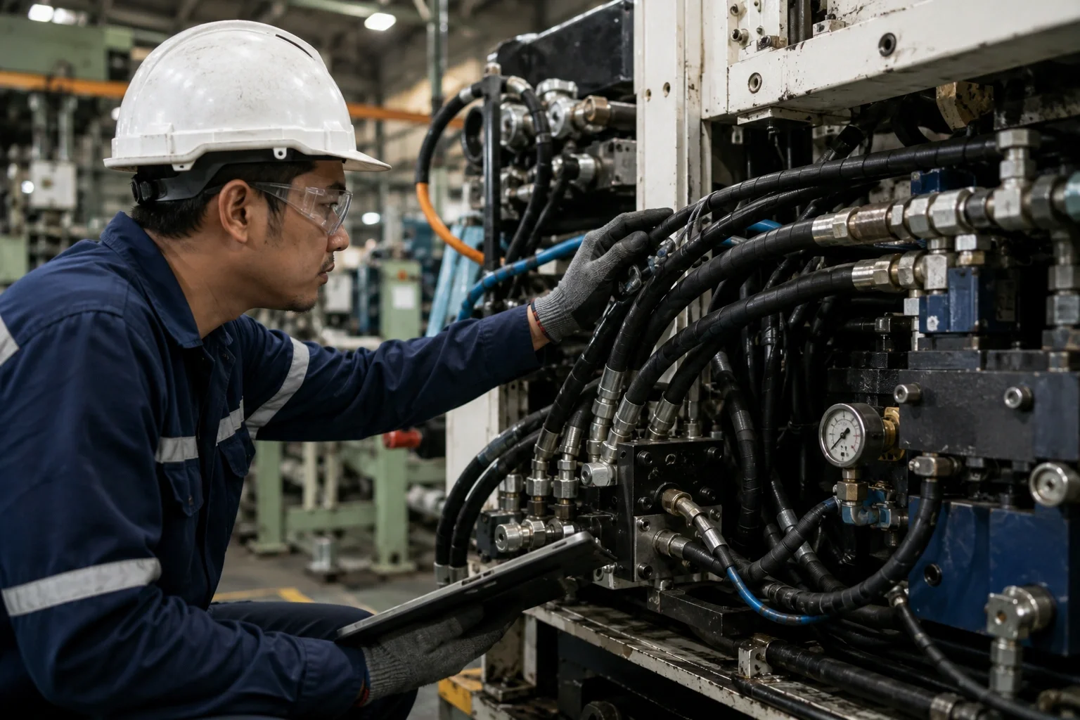 Factory Maintenance industrial hose application